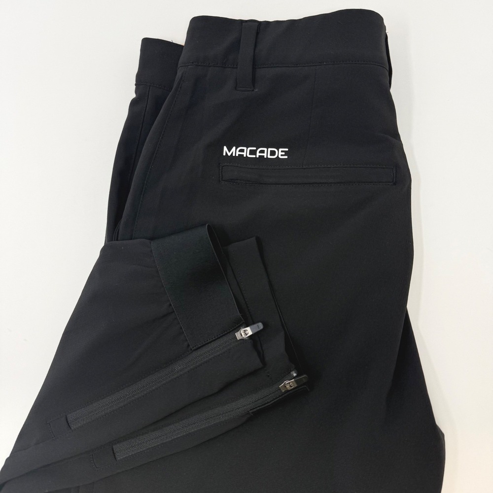 Macade Golf Mens Size 30 Regular Black Slim‎ Fit Zipper Ankle Technical Pants